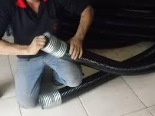 emenda e duto de funil para argamassa