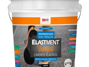 manta liquida elastment cimento elástico 4kg cinza drylevis